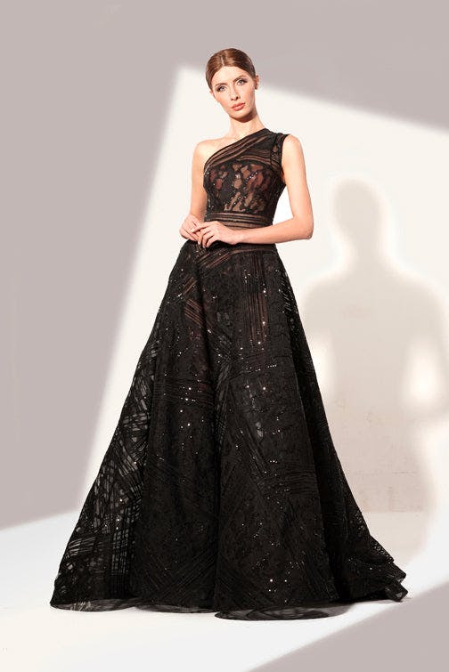 Look 26 A - elegant black and sheer dress