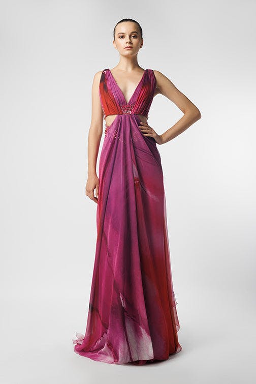 Look 29 - elegant long dress with side split - JFC